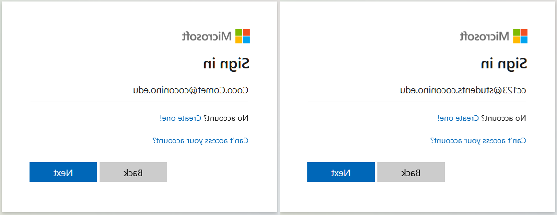 Office 365 Login window with two examples given for Students (CometID@students.phone-dating.net) and Employees (Name@phone-dating.net).